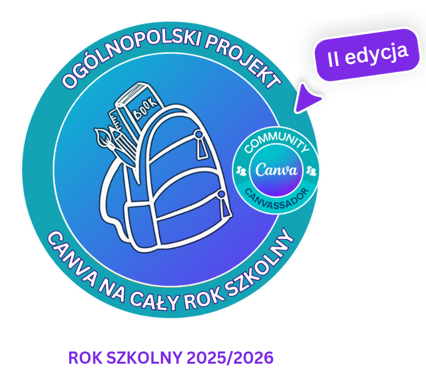 logo programu Canva przez cały rok szkolny