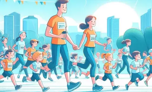 Plakat informujący uczniów i rodziców o IV Pikniku Sportowym.